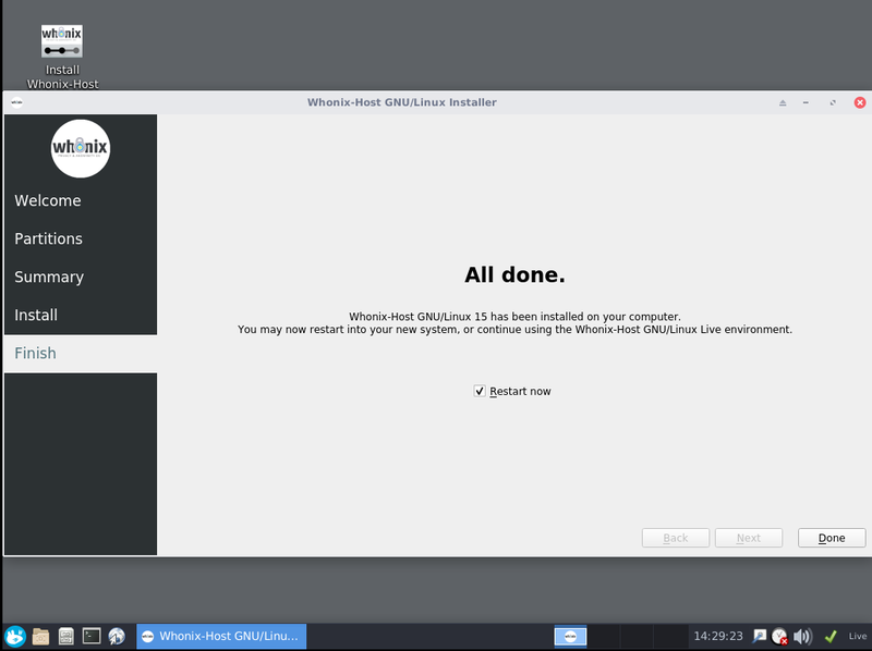 File:Whonix-Host Calamares Installer - Installation Complete.png